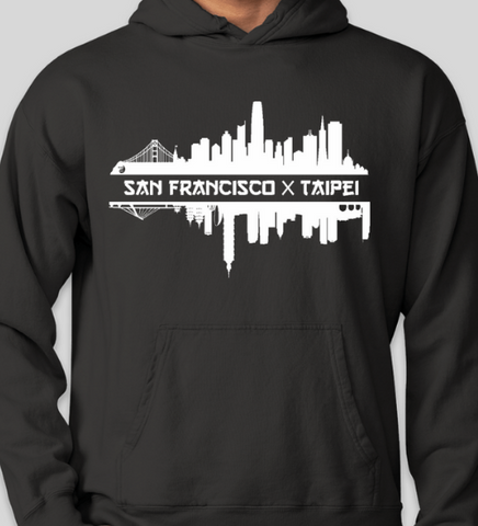San Francisco x Taipei Skyline Black Hoodie